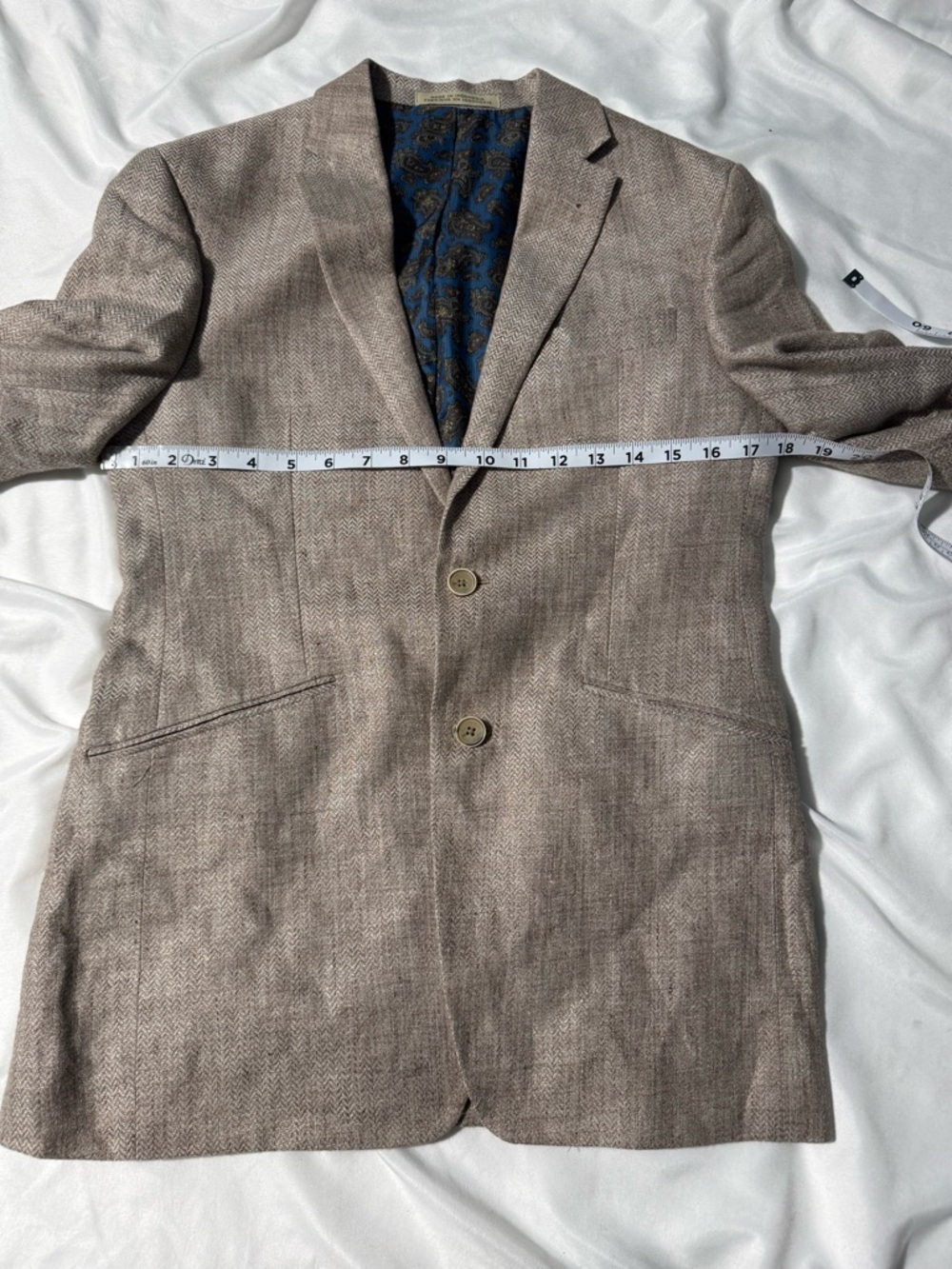 Joseph Abboud “Joe” Linen Blazer 36S Prom Wedding Guest Business Classic Summer - Picture 10 of 12